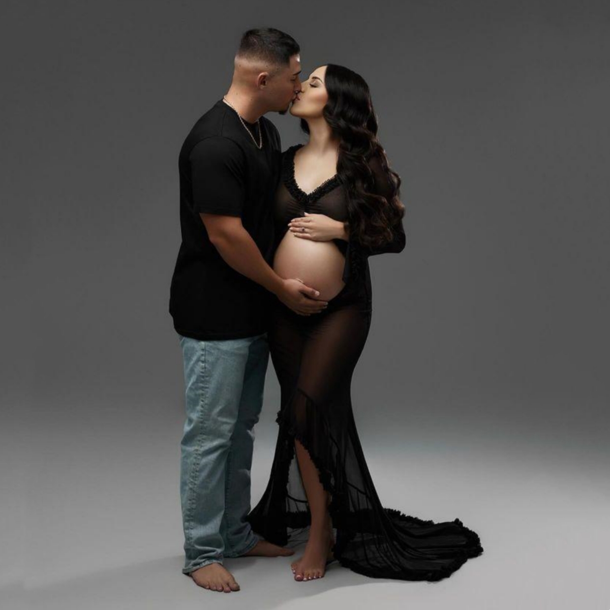 Long Train Tulle Maternity Pho - Photography Club ulasan dan harga
