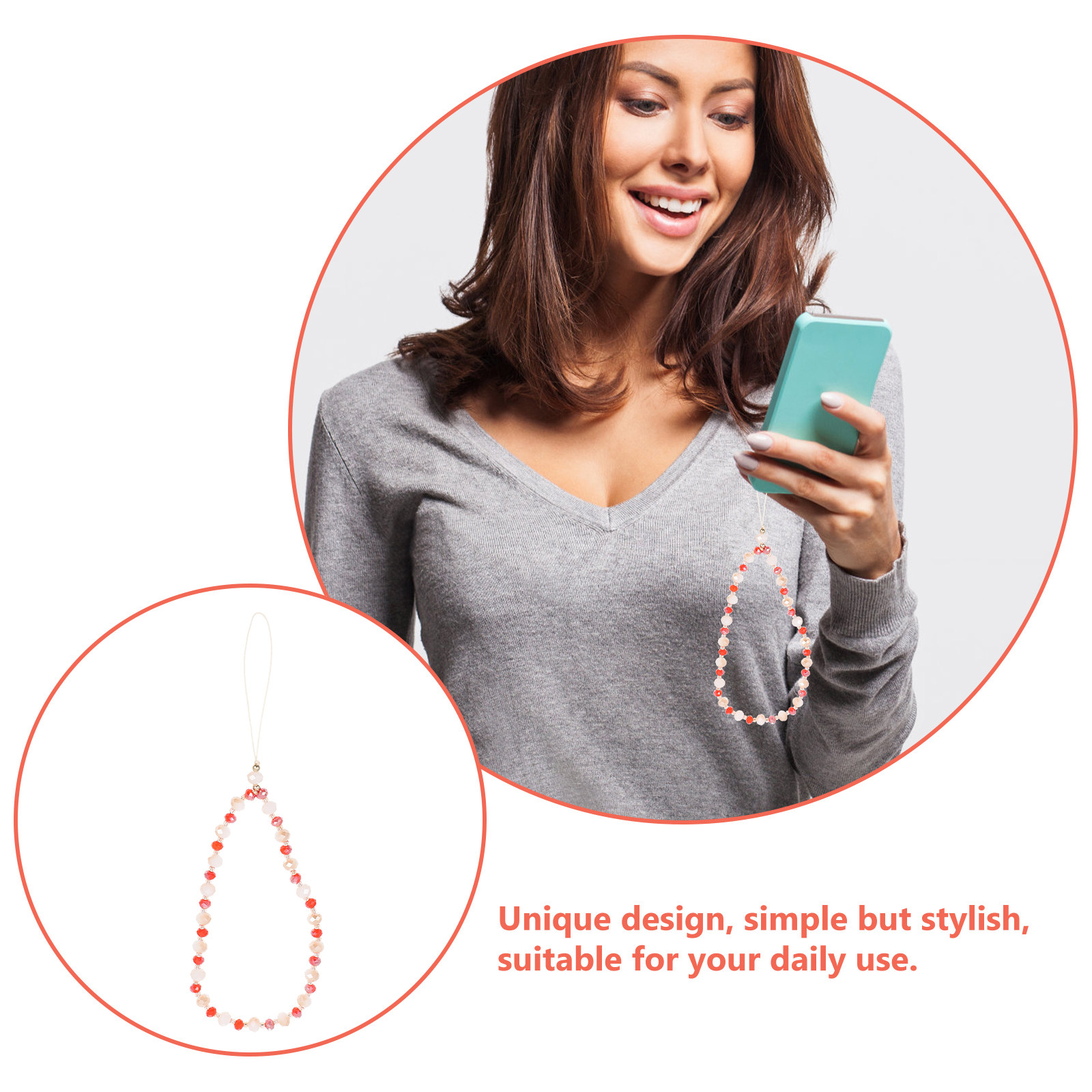 Bead Phone Strap Decorative Ke - Camera Wrist Strap ulasan dan harga